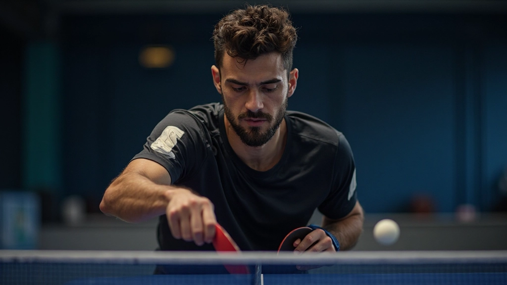 لاعب يركز بشدة على الكرة أثناء تنفيذ تمرين تركيز عالي