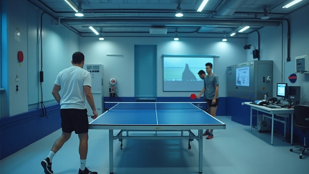 معدات تدريبية متخصصة وآلات قياس الأداء في مختبر رياضي حديث